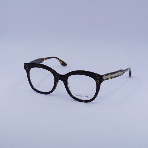 Bottega Veneta BV0241O 002 Eyeglasses Havana 49mm Square Frame - Picture 5 of 10